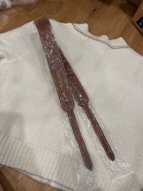 Brown Leather Strap - Adjustable Crossbody/Shoulder Strap for Picotin